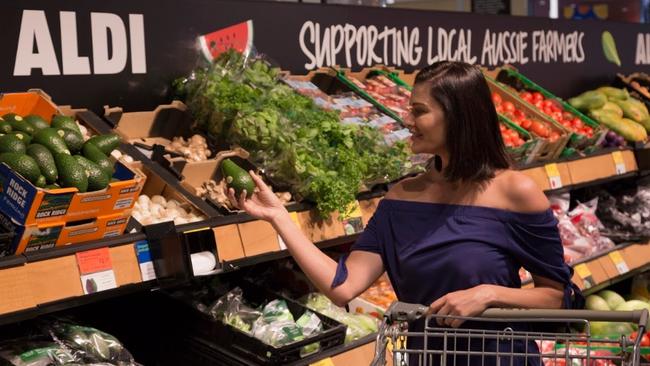 Aldi has a wide range of fresh fruit and vegetables.