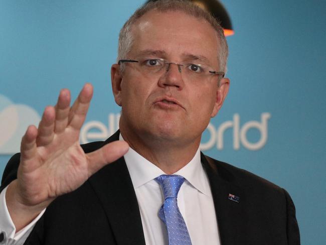 Federal Treasurer Scott Morrison says flat wages are the real issue. Picture: AAP