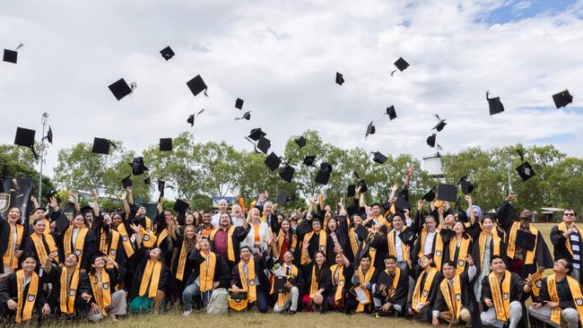 Students celebrate their graduation at International College of Advanced Education May 2025. Picture: Pema Tamang Pakhrin