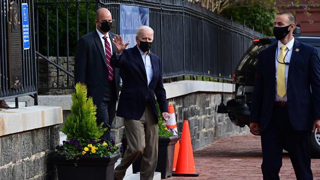 Joe Biden leaves the Holy Trinity Catholic Church in Washington. Picture: AFP