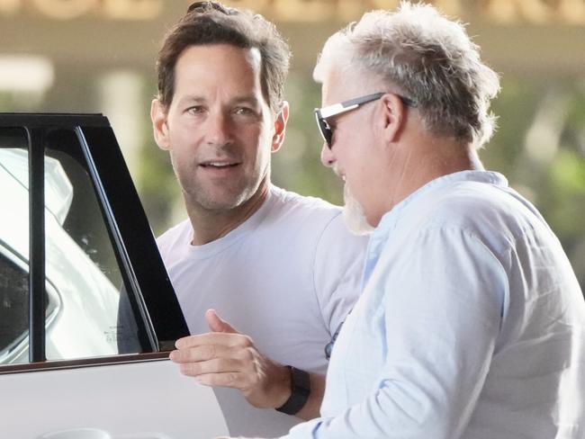 FOR THE COURIER MAIL ONLY - FEE APPLIES AU_3126460 - *PREMIUM-EXCLUSIVE* Gold Coast, AUSTRALIA  - Actor Paul Rudd onset of new movie Anaconda being filmed on the Gold Coast, Australia. Paul was doing scenes in a boat. Pictured: Paul Rudd BACKGRID Australia 16 JANUARY 2025  Phone: + 61 419 847 429 Email:  sarah@backgrid.com.au