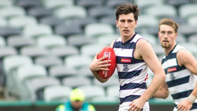 Charlie Constable in action for Geelong in the VFL last season.