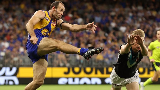 West Coast veteran Shannon Hurn is winding back the clock. Picture: Getty Images