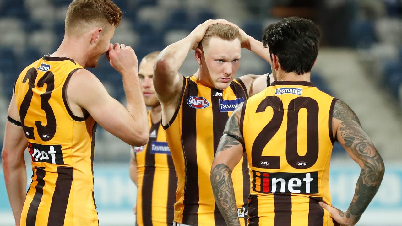 James Sicily’s Hawks face the Sydney Swans. Picture: Michael Willson