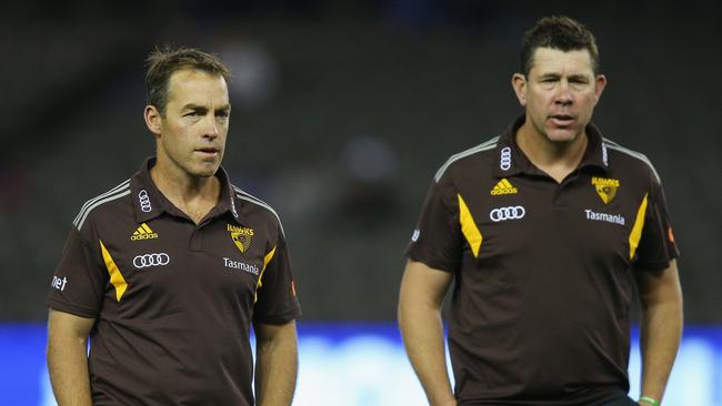 Alastair Clarkson and Brett Ratten have reunited at North Melbourne. Picture: Michael Dodge/Getty Images)