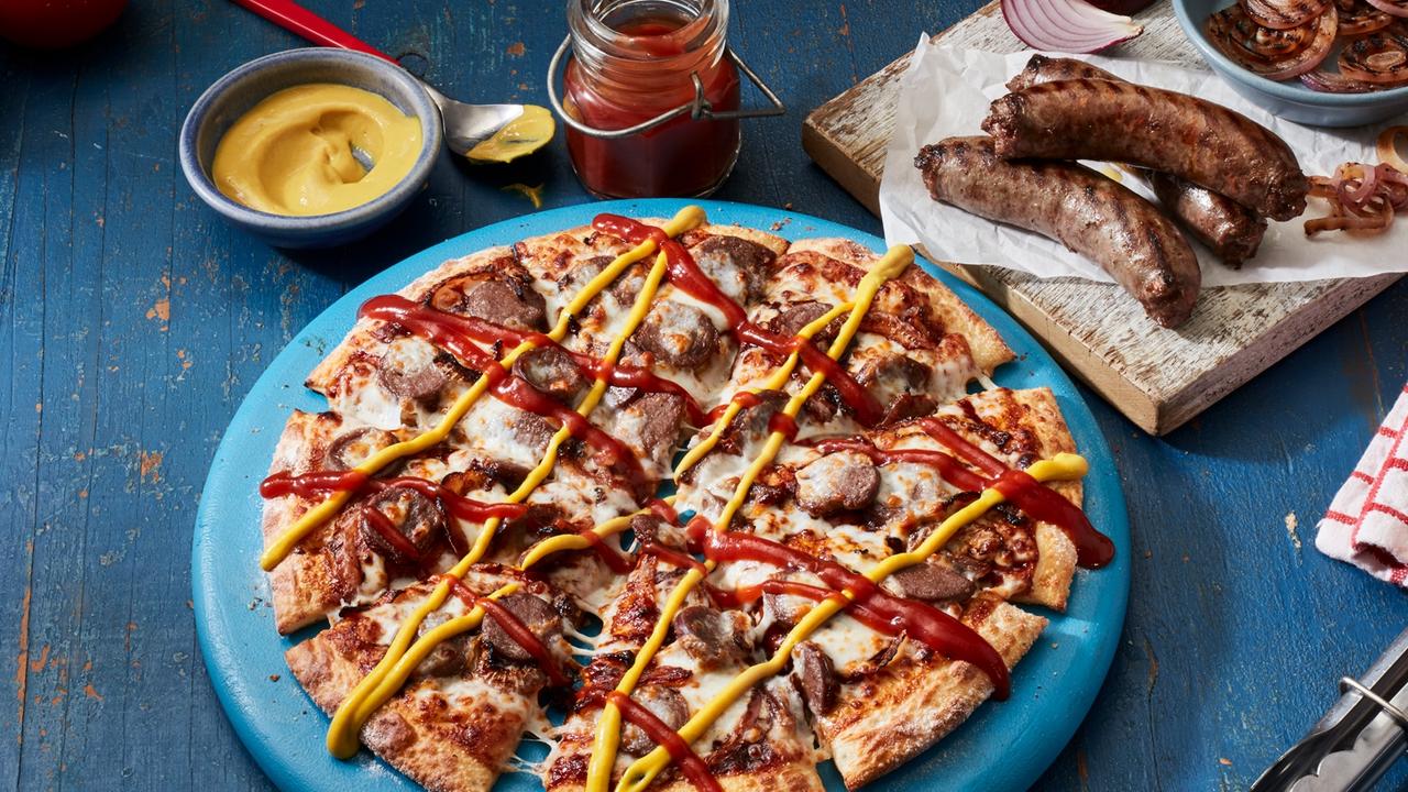 Aussies have been missing sausage sizzles during the pandemic, hence this genius creation. Picture: Domino's Pizza via NCA NewsWire