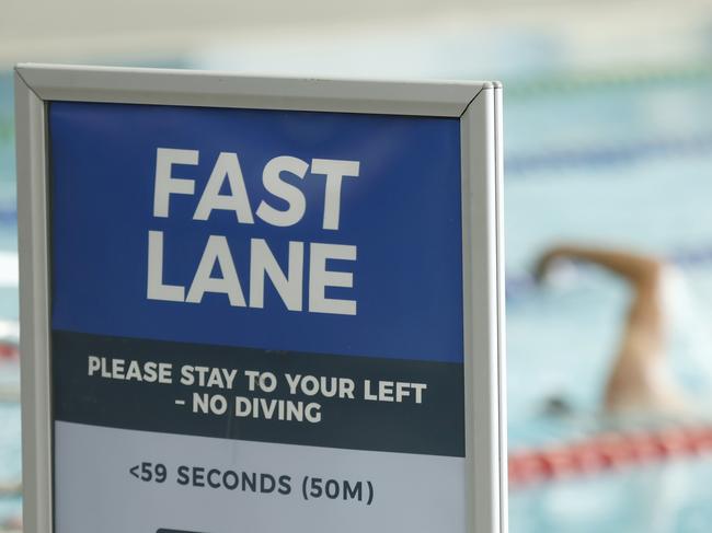 MELBOURNE, AUSTRALIA - MAY 23: A general view of the outdoor pool at the Melbourne Sports and Aquatic Centre on May 23, 2022 in Melbourne, Australia. (Photo by Darrian Traynor/Getty Images)