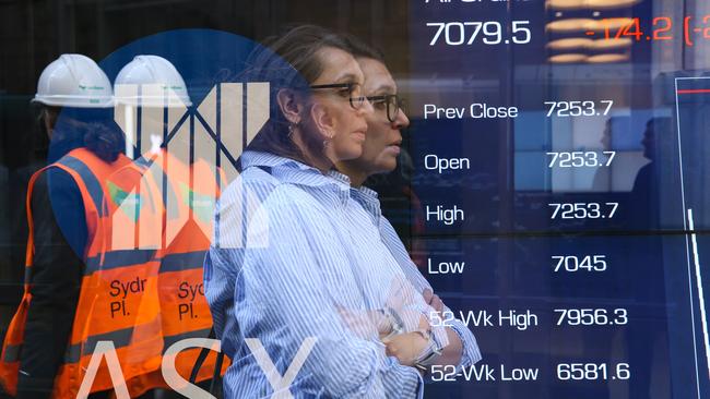 The ASX 200 index ended the 2024 calendar year with a 7.5 per cent gain. Picture: Gaye Gerard