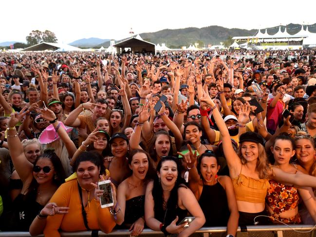 BEST PICTURES 2019 EVAN MORGAN. Townsville Groovin the Moo Part of the crowd in front of the main stage. Picture: Evan Morgan