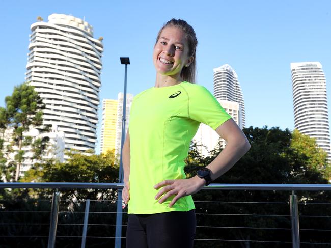 Marathon presser at Convention Centre.Photo of Jessica Trengove.Photo Richard Gosling