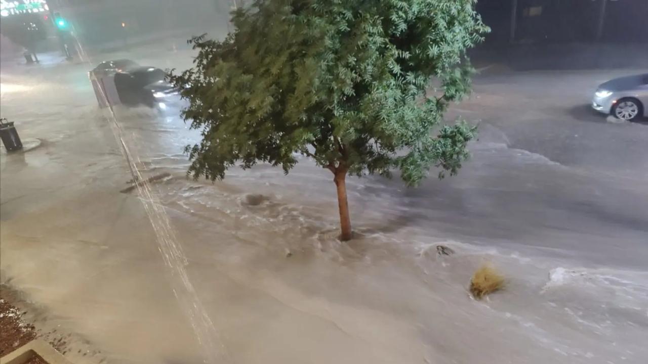 The Las Vegas strip was turned into a rushing river. Picture: @Mymagicalthinks, Twitter