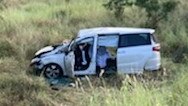 The crash occurred on the Peak Downs Highway west of Nebo on February 2, 2022. Picture: Contributed