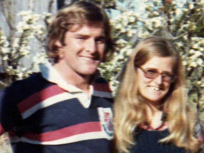 Copy/PicBendeich  /Westmead /coroner's court inquest into Lynette Dawson suspected death. Lynette and husband Chris Dawson in 1974. Lynnette (Lynette) Joy  (nee Simms ??) went missing in 1982 she was 34 - an inquest pointed to Chris as a murder suspect. crime qld