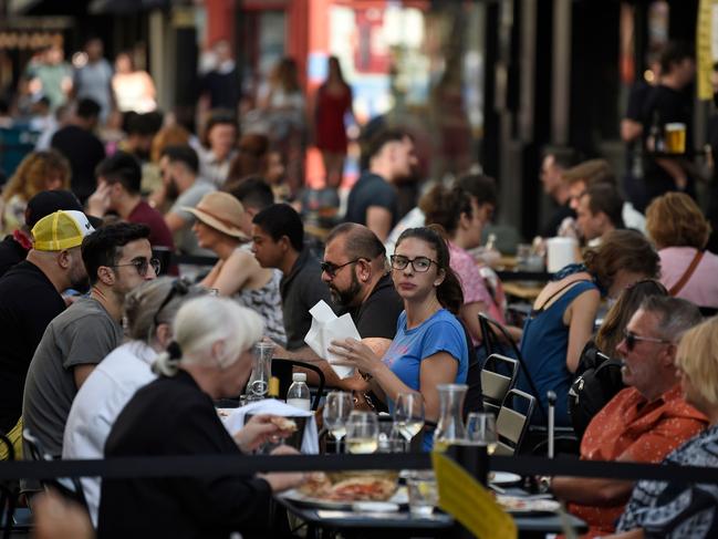 A government-backed dining out scheme may have even contributed to a rise in cases, one researcher has found. Picture: DANIEL LEAL-OLIVAS / AFP