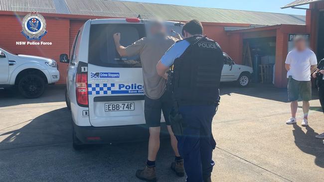 Jewell was arrested at his Fairy Meadow business. Picture: NSW Police. 