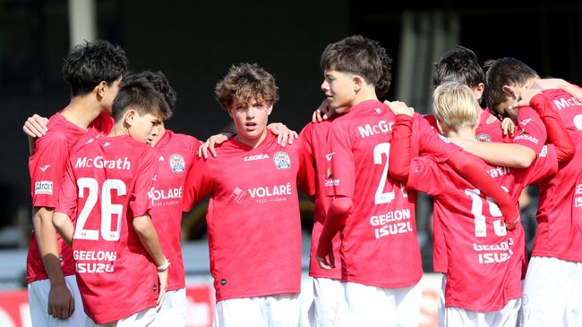 Under-14s soccer - North Geelong (Red) v Berwick City. Picture: Mike Dugdale