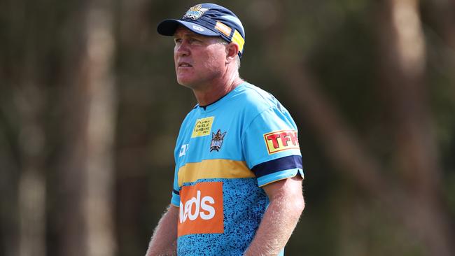 Gold Coast Titans coach Garth Brennan looks to have few options to sign big-name new players for next season. Picture: Jason O'Brien