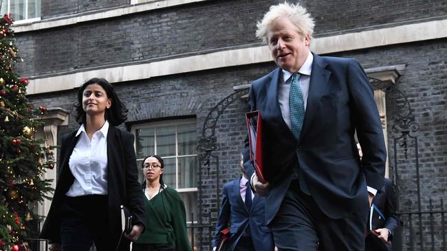 The British PM with Munira Mirza in 2020. Picture: AFP