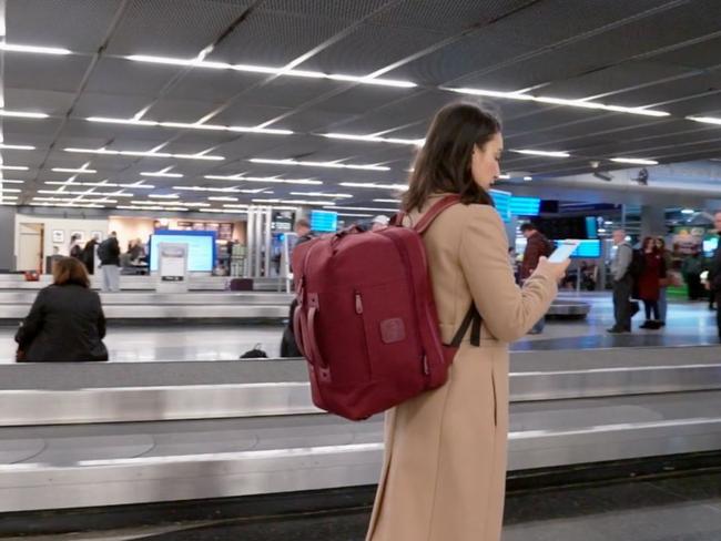 Just walkin’ through the airport with my one, totally allowed, bag... Picture: Wool &amp; Oak