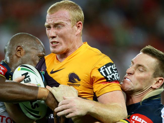 Jack Reed of Brisbane during the NRL match between the Brisbane Broncos and the North Queensland Cowboys. Pic Darren England.