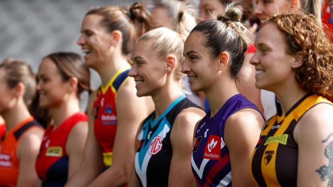 AFLW captain’s day. (Photo by Michael Willson/AFL Photos via Getty Images)