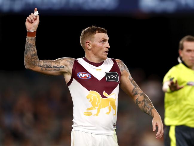 Mitch Robinson has been told to find form and fitness in the Lions’ reserves. Picture: Dylan Burns/AFL Photos via Getty Images