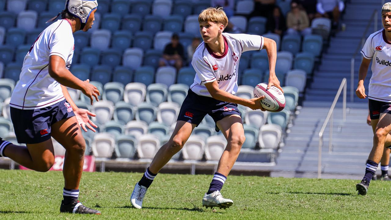 Buildcorp Emerging Reds Cup day one action between South East Queensland's Under-15s and Brisbane White Under-15s. Picture credit: QRU Media/ Erick Lucero.