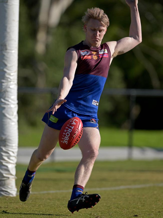 Max Jones gets a kick for Banyule. Picture: Andy Brownbill