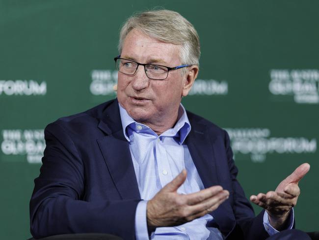 17th July 2024Executive Chairman Bega Cheese Barry Irwin speaking at the Global Food Forum in Brisbane.Photo: Glenn Hunt / The Australian