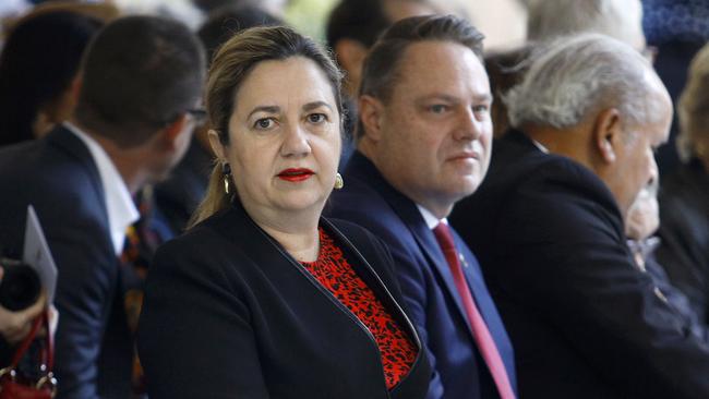 Queensland Premier Annastacia Palaszczuk and Brisbane Lord Mayor Adrian Schrinner.