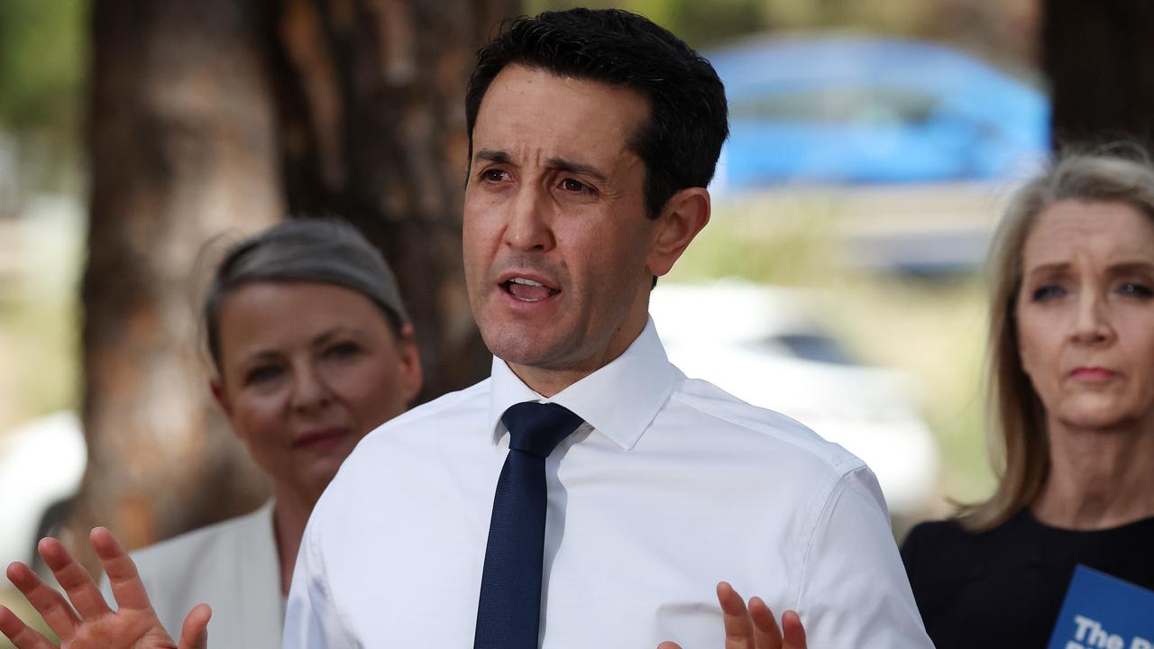 Opposition Leader David Crisafulli says the QSAC option is cringe-worthy but failed to detail the LNP’s plans for the Olympics. Picture: Liam Kidston