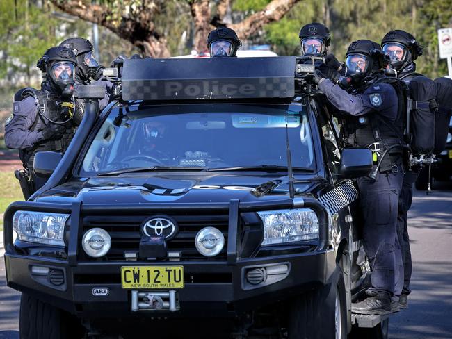 Drug and Firearms Squad officers charged three men after a clandestine lab was discovered and $5m of methylamphetamine seized. Picture: NSW Police
