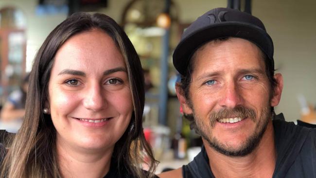 Kate Leadbetter and her partner Matthew Field.