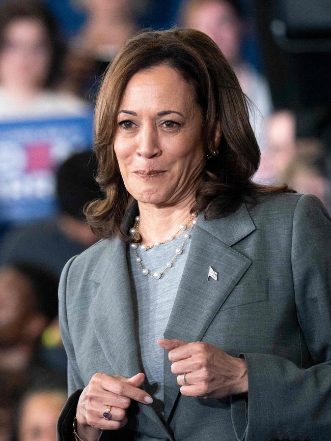 US Vice-President Kamala Harris in Greensboro, North Carolina, on Friday (AEST). Picture: Getty Images