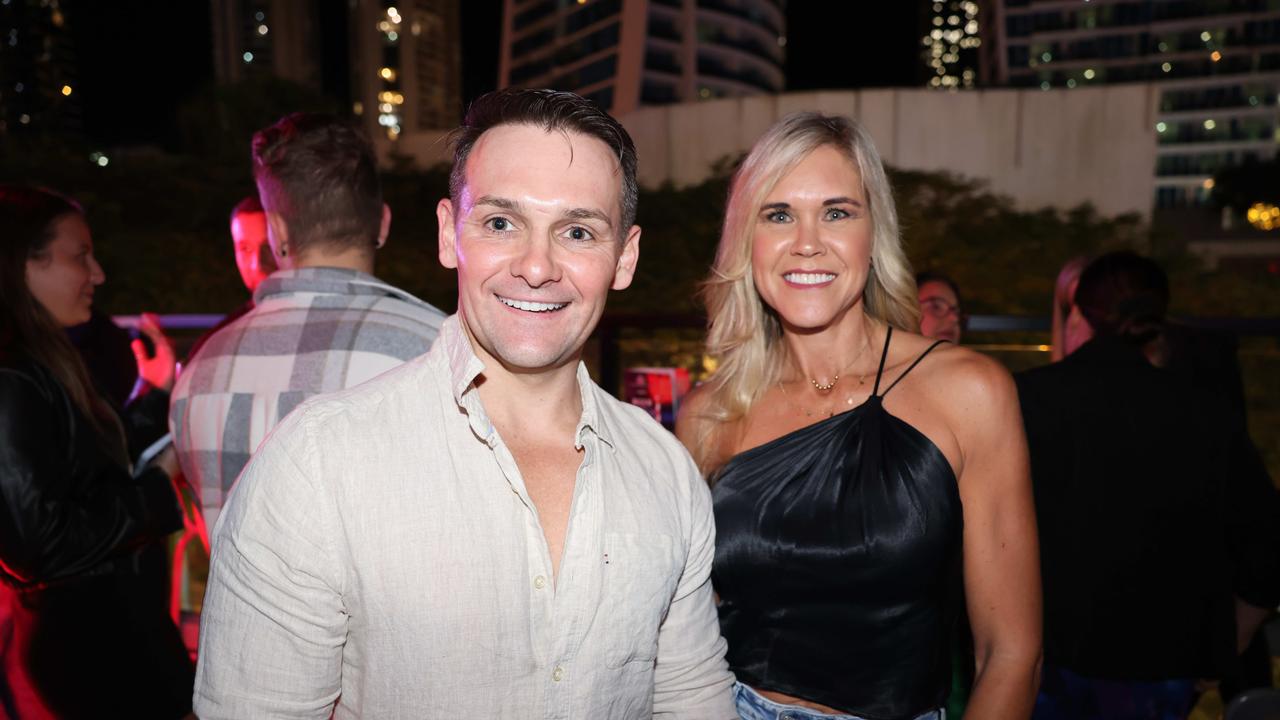 Matt Knox and Debbie Spears at The Sporting Globe Bar and Grill launch at Surfers Paradise for Gold Coast at Large. Picture, Portia Large.