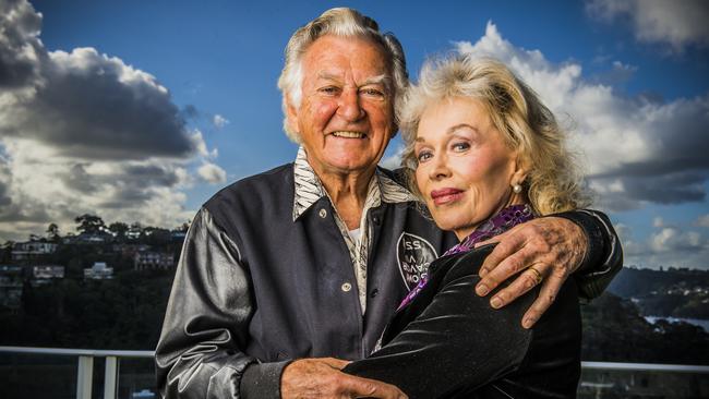 Bob Hawke and Blanche d'Apulget at their Northbridge home in 2014. Picture: Tim Bauer