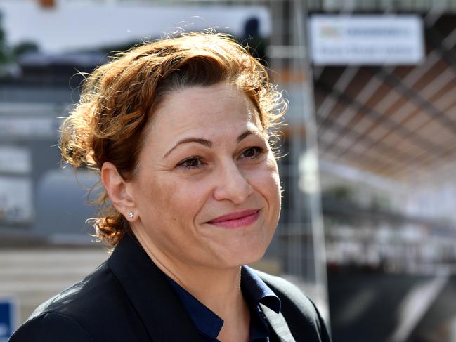 Deputy Premier Jackie Trad is facing a major challenge to hold her seat at the next state election from the surging Greens and wants to make climate change a major focus. Picture: AAP Image/Darren England