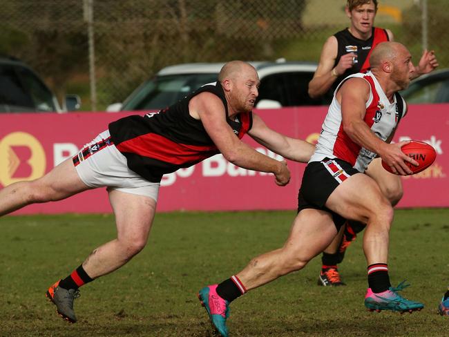 Shane McDonald on the run. Picture: Hamish Blair