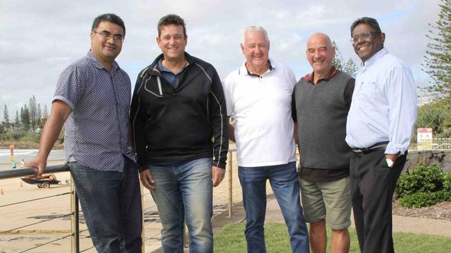 MAKING A STAND: Pastor Lawrence Seiuli  Ps Adrian Alzino, Ps Neil Miers  Ps Mark Green and Ps Patrick Chandran. 