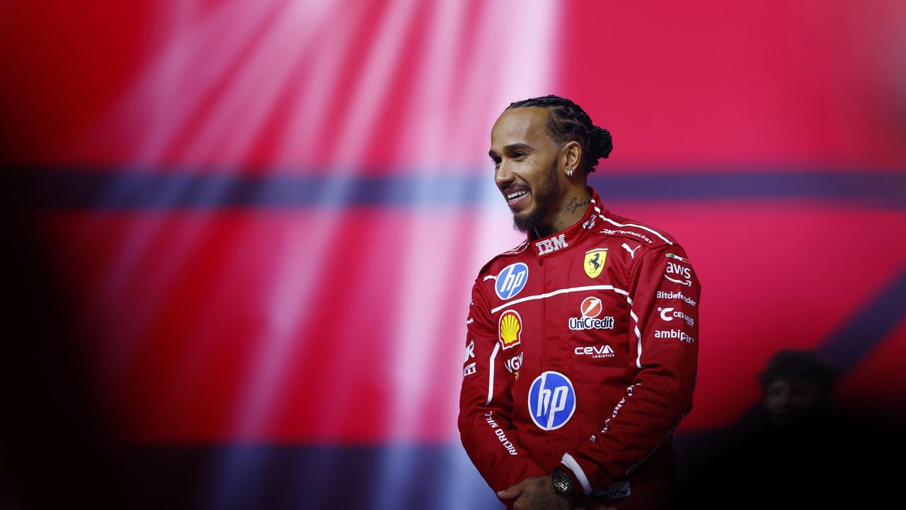 <!DOCTYPE html PUBLIC "-//W3C//DTD HTML 4.0 Transitional//EN" "http://www.w3.org/TR/REC-html40/loose.dtd"><html><body><p>Lewis Hamilton of Ferrari looks on during F1 75 Live at The O2 Arena in London. The 40-year-old is chasing a recordbreaking eighth world championship after joining from Mercedes. (Photo by Sam Bloxham/Getty Images)</p></body></html>