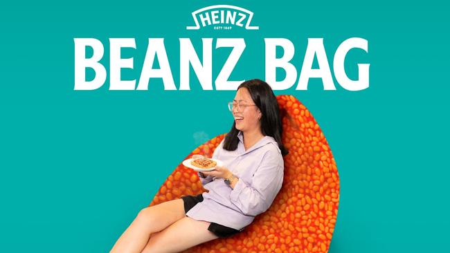 Heinz reveals its new expansion into affordable homewares, with its debut limited-edition Beanz Bag as an April Fool’s joke. Source: Supplied Heinz