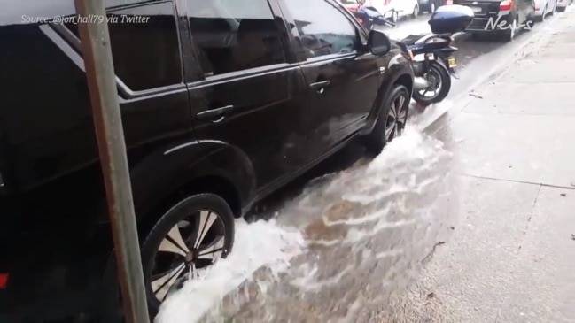 Heavy rain causes flooding in Sydney