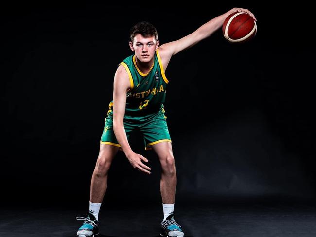 Tasmania’s Jacob Furphy has starred for Australia at junior level. Pic courtesy of Basketball Tasmania.