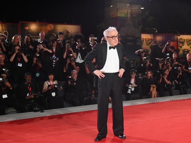 Woody Allen at the Venice premiere of Coup de Chance. Picture: Giorgio Zucchiatti