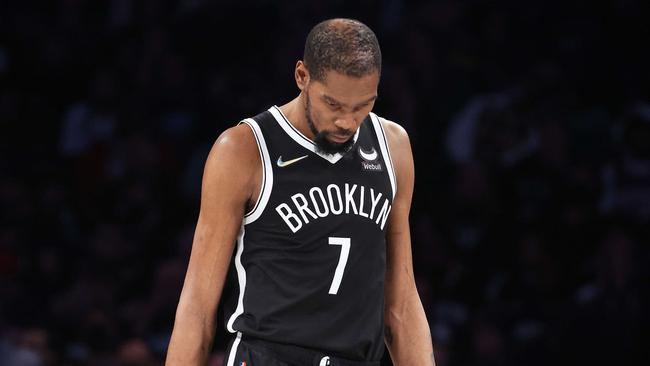 Kevin Durant looked beaten during the playoffs series. Photo: Al Bello/Getty Images/AFP.