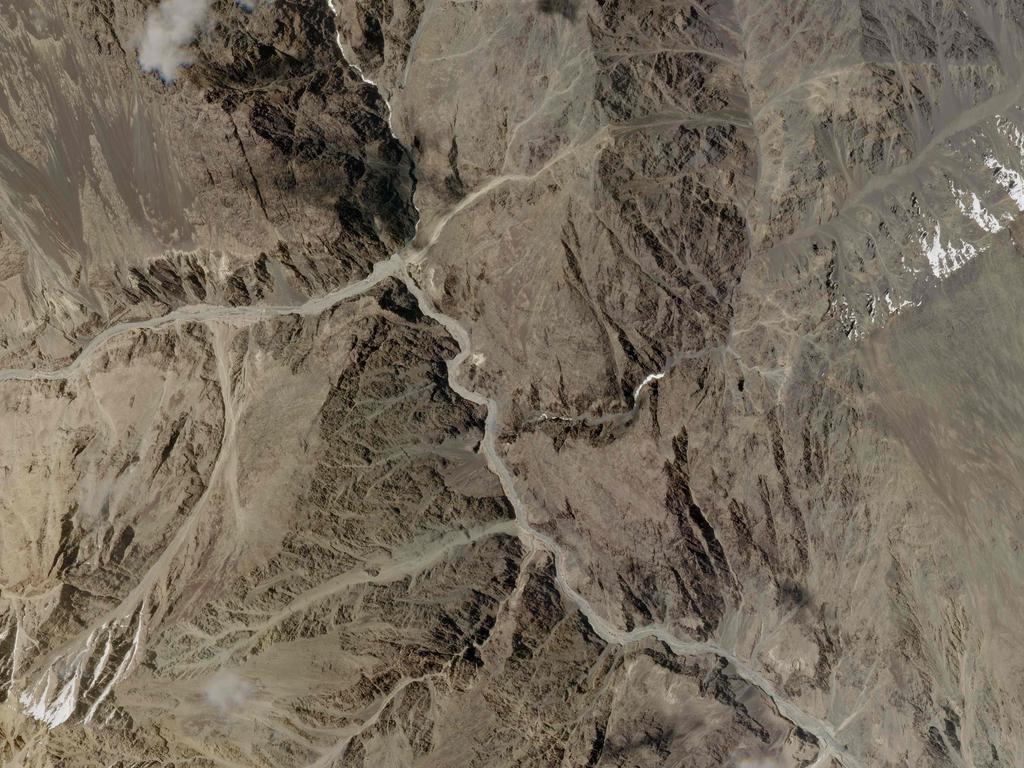 The Galwan Valley lies between China's Tibet and India's Ladakh near the disputed Himalayan border. Picture: Planet Labs Inc/AFP