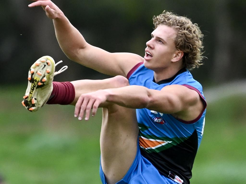 Jed Walter is rated as a better player than other talls who have been taken with pick one. Picture: Mark Brake/AFL Photos/via Getty Images