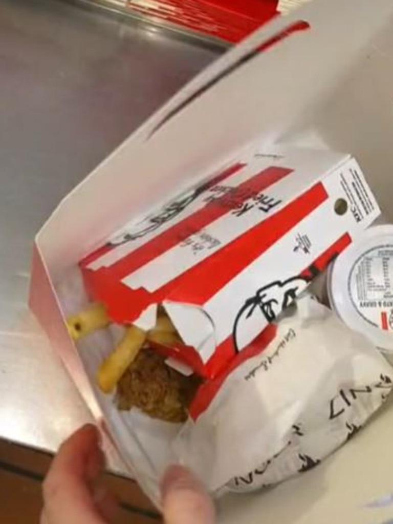 The Zinger Box was first revealed to have changed by an employee on TikTok. Picture: TikTok/@KFCSam