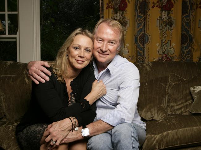 Glenn Wheatley with his wife Gaynor at their Melbourne home.