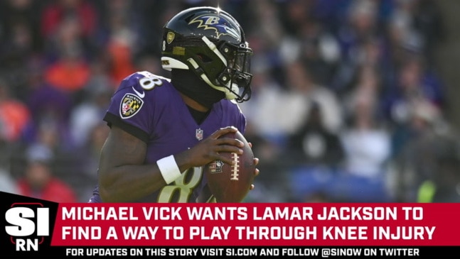 Michael Vick Wants Lamar Jackson To Play Through Injury